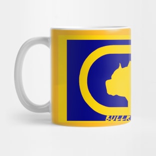 Bullrot Bleu Jaune et Nom Mug